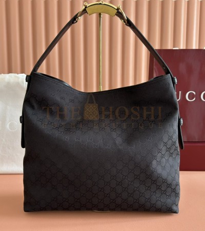 GUCCI BEATRIX BLACK CALFSKIN SHOULDER BAG WITH HORSEBIT DETAIL MODEL 850546 ITALY SIZE  40X36X12CM MASTER QUALITY