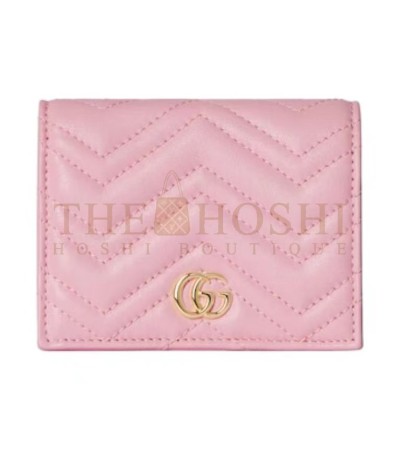 GUCCI GG MARMONT SMALL WALLET LIGHT PINK NAPPA LEATHER MASTER QUALITY